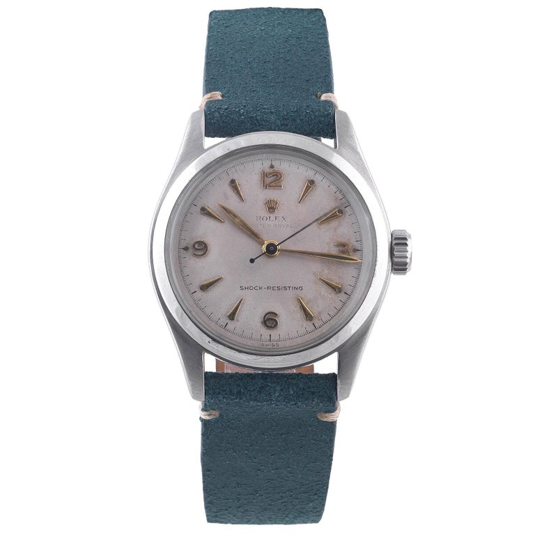 Rolex Stainless Steel Oyster Royal manual Wristwatch Ref 6144, 1951 at  1stDibs | rolex 6144 oyster royal, rolex oyster royal 6144, stainless steel  elgin manual wind ca 1965