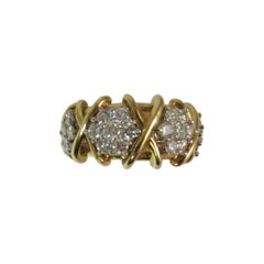 18 Karat Yellow Gold and Diamond Band Ring
