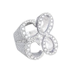 Youmna Fine Jewellery 18 Karat White Gold Coco Cocktail Ring