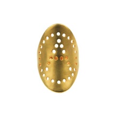 Youmna Fine Jewellery 18 Karat Yellow Gold Venise Initial Ring