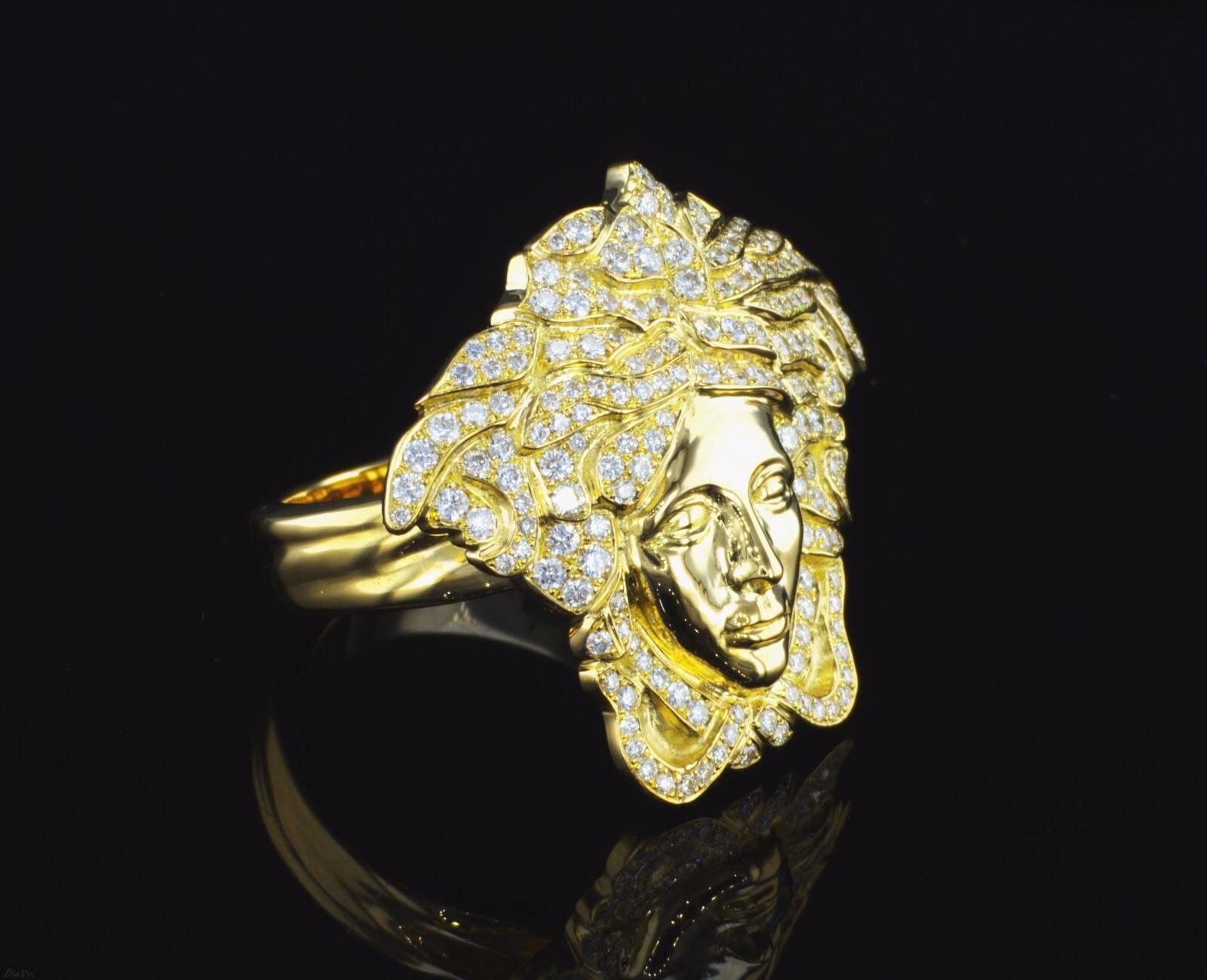 18k medusa ring