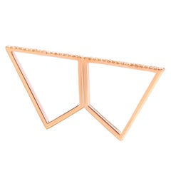 Sophie Birgitt Diamond Geometric Double Finger Ring