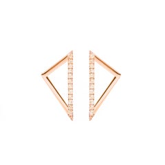 Sophie Birgitt Diamond Triangular Gold Earrings