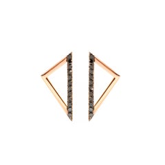 Sophie Birgitt Diamond Triangular Gold Earrings