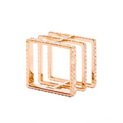 Sophie Birgitt Geometric Square Diamond Cocktail Ring