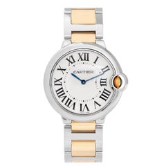 Cartier Yellow Gold Stainless Steel Ballon Bleu Midsize Quartz Wristwatch 