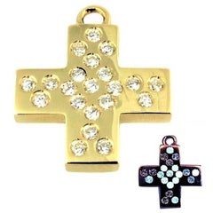 
 Les Lumineuses 
  Love Diamond Yellow Gold Cross Charm
