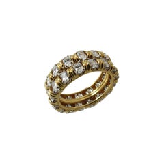 Oscar Heyman Oval Diamond Gold Platinum Eternity Band Ring