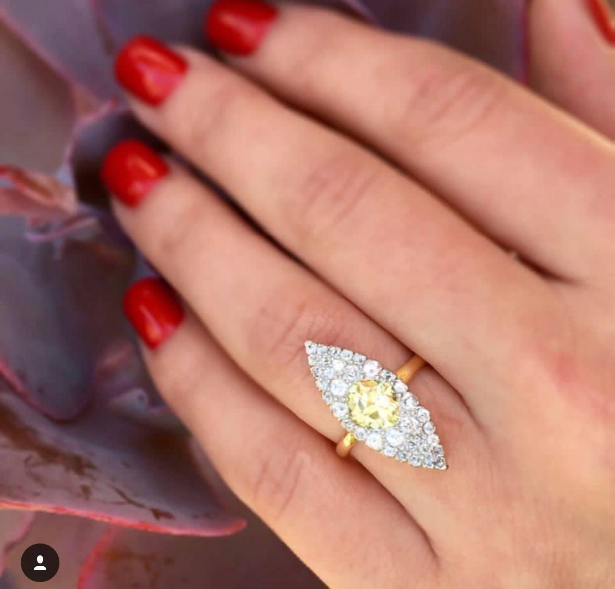 TIFFANY Fancy Yellow Diamond Ring For Sale 1