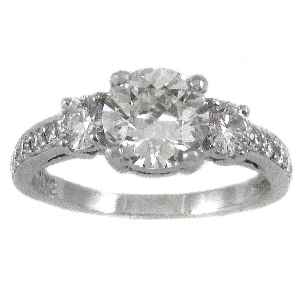 1.21 Carat Diamond Platinum Engagement Ring