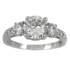 1.21 Carat Diamond Platinum Engagement Ring