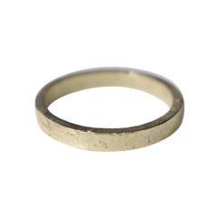 Bridal Wedding 18 Karat Gold Band Ring or Wide Stacking Contemporary Band