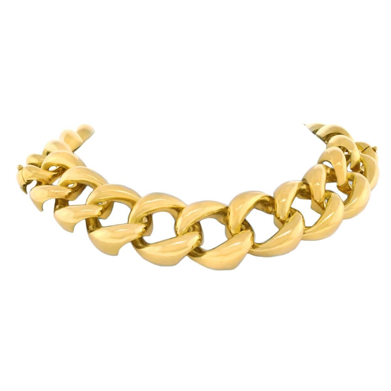 Seaman Schepps Heavy Gold Necklace or Two Bracelets