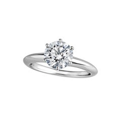 Tiffany & Co. 1.37 Carat Diamond Platinum Engagement Ring