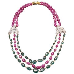 Ruby Beaded Necklaces