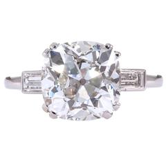 JANESICH 5.16 Carat H/VS2 GIA Old Cushion Brilliant Diamond Ring 10