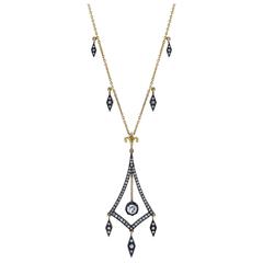 Delicately Feminine Diamond Silver Gold Necklace