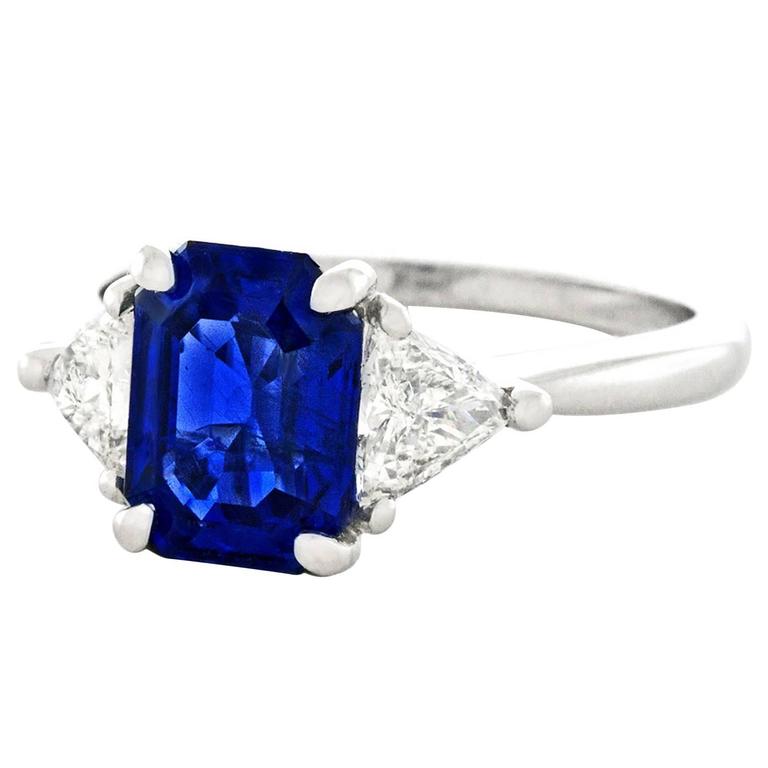 cartier blue sapphire engagement ring