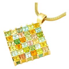 Retro Brilliantly Contemporary H. Stern Tourmaline Pendant