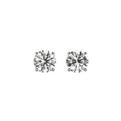 3.0 Total Carat Weight Apprx Diamond Earring Studs White Gold, Ben Dannie