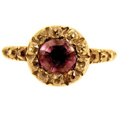 Classic Georgian Amethyst Ring with Diamond Surround 2