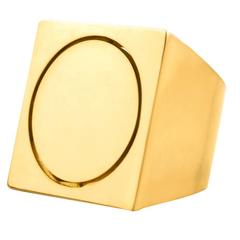 Modernist Gold Ring by Kurt Aepli for Burch