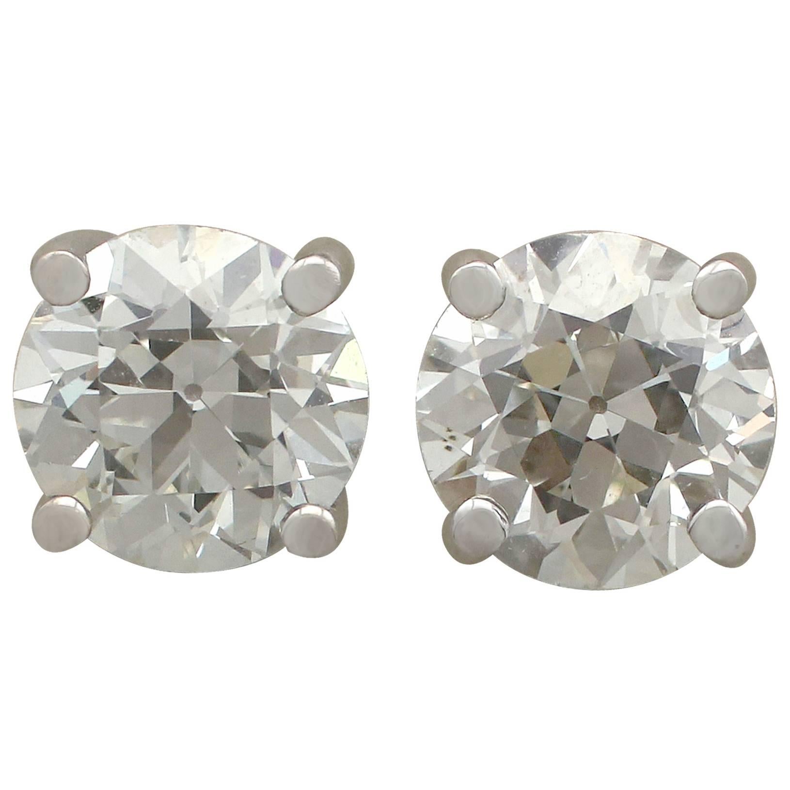 4.86 Carat Diamond Stud Earrings