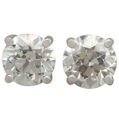 4.86 Carat Diamond Stud Earrings