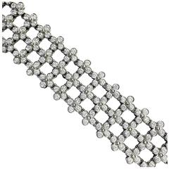 Tiffany & Co. Three-Row Diamond Platinum Lace Bracelet