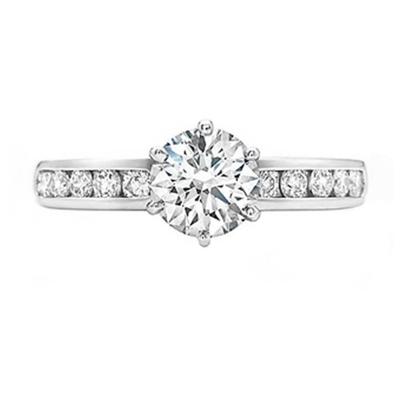 Tiffany & Co. Round Brilliant Diamond Platinum Engagement Ring