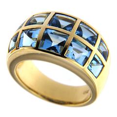 Jona Blue Topaz Gold Ring
