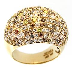 Jona Diamond Pave Gold Dome Ring