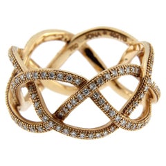 Jona Treillage Pink Gold Eternity Diamond Band Ring 10