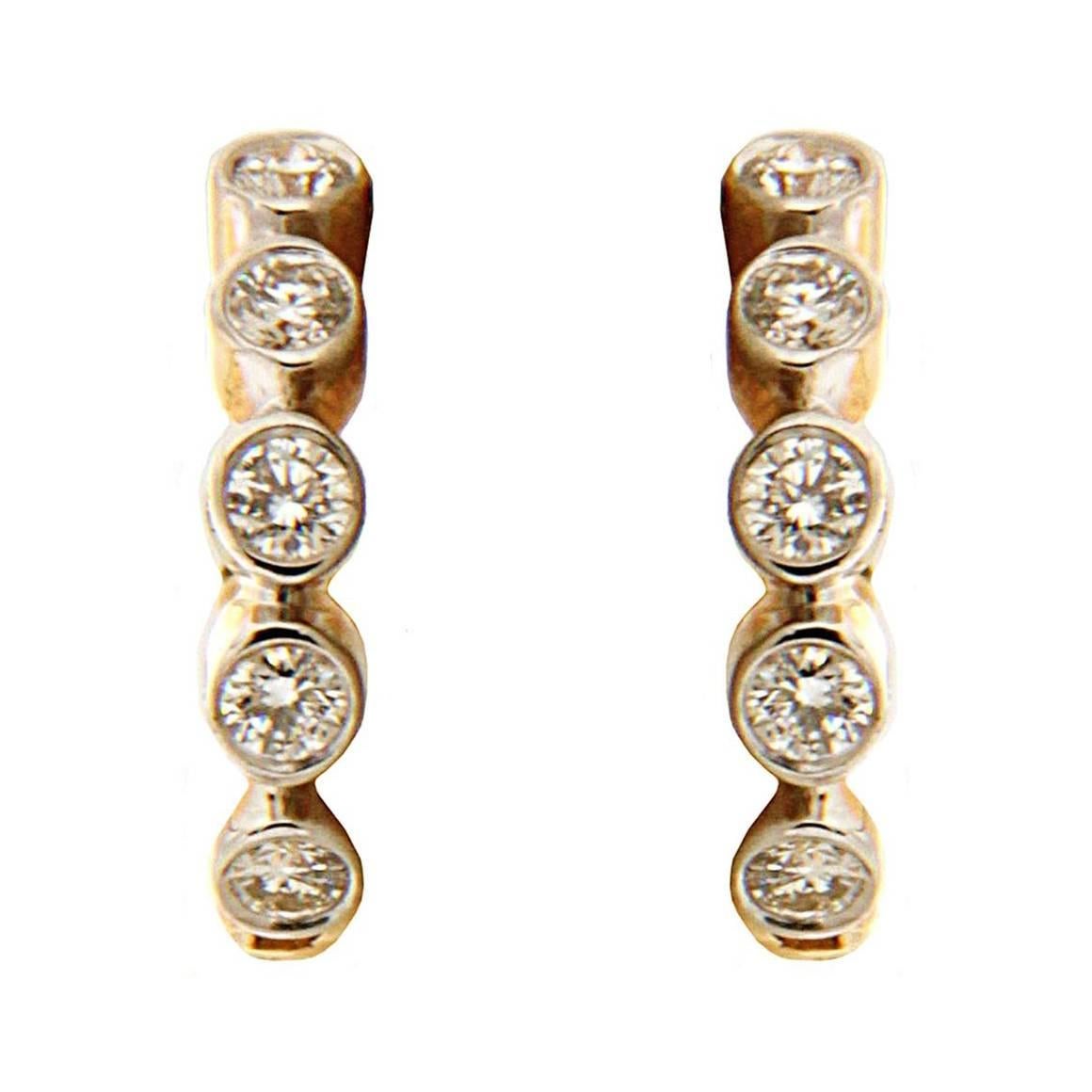 Valentin Magro Diamond Gold Hoop Earrings