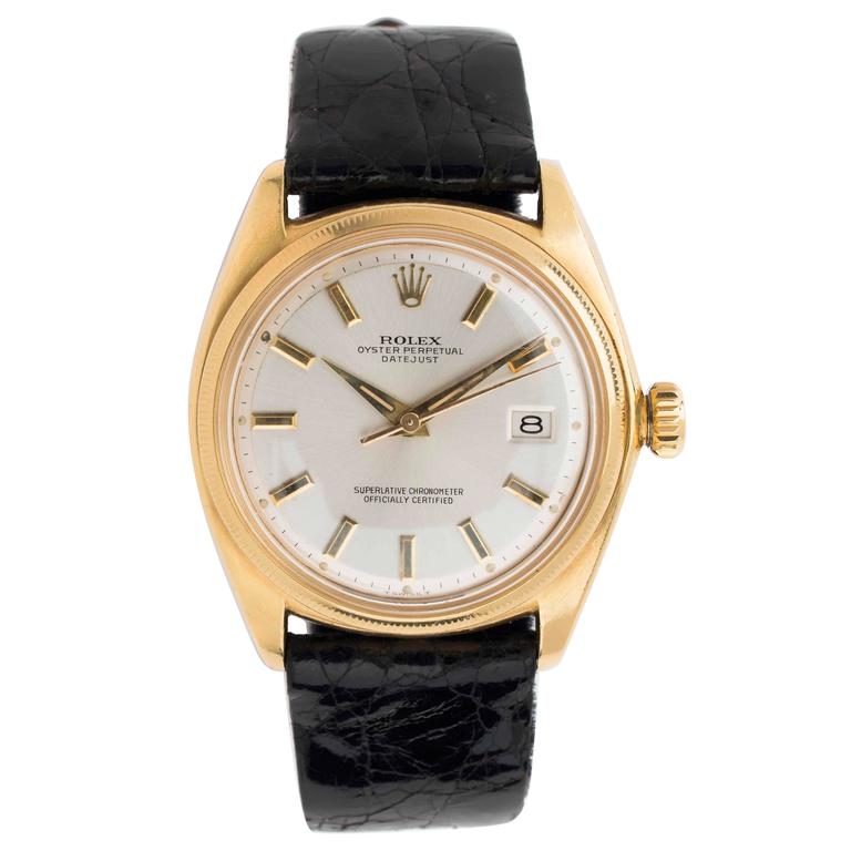 Yellow Gold Ovettone Datejust Automatic Wristwatch Ref 4467 For Sale at 1stDibs