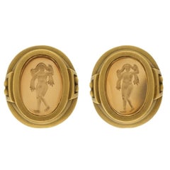 BARRY KIESELSTEIN-CORD Citrine Intaglio Earrings