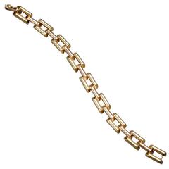 1950s Retro Two Color Gold Link Bracelet 4