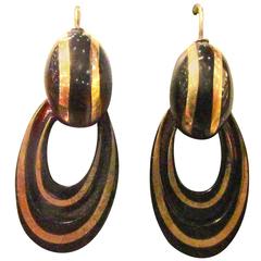 Antique Pique and Gold Hoop Earrings 10