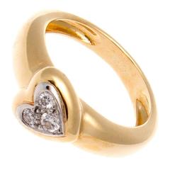 Van Cleef & Arpels Diamond Gold Heart Ring