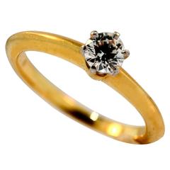 Tiffany & Co. Diamond Gold Solitaire Ring