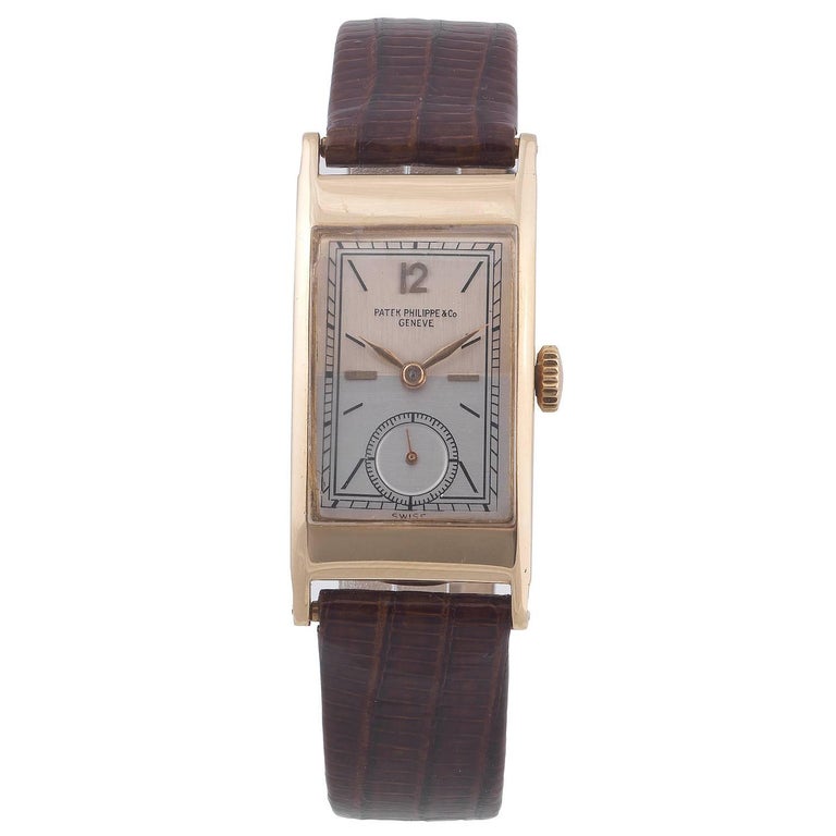 Patek Philippe Yellow Gold Rectangular Wristwatch Ref 425 at 1stDibs ...