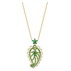 Ana de Costa Tsavorite Gold Paisley Pendant 12