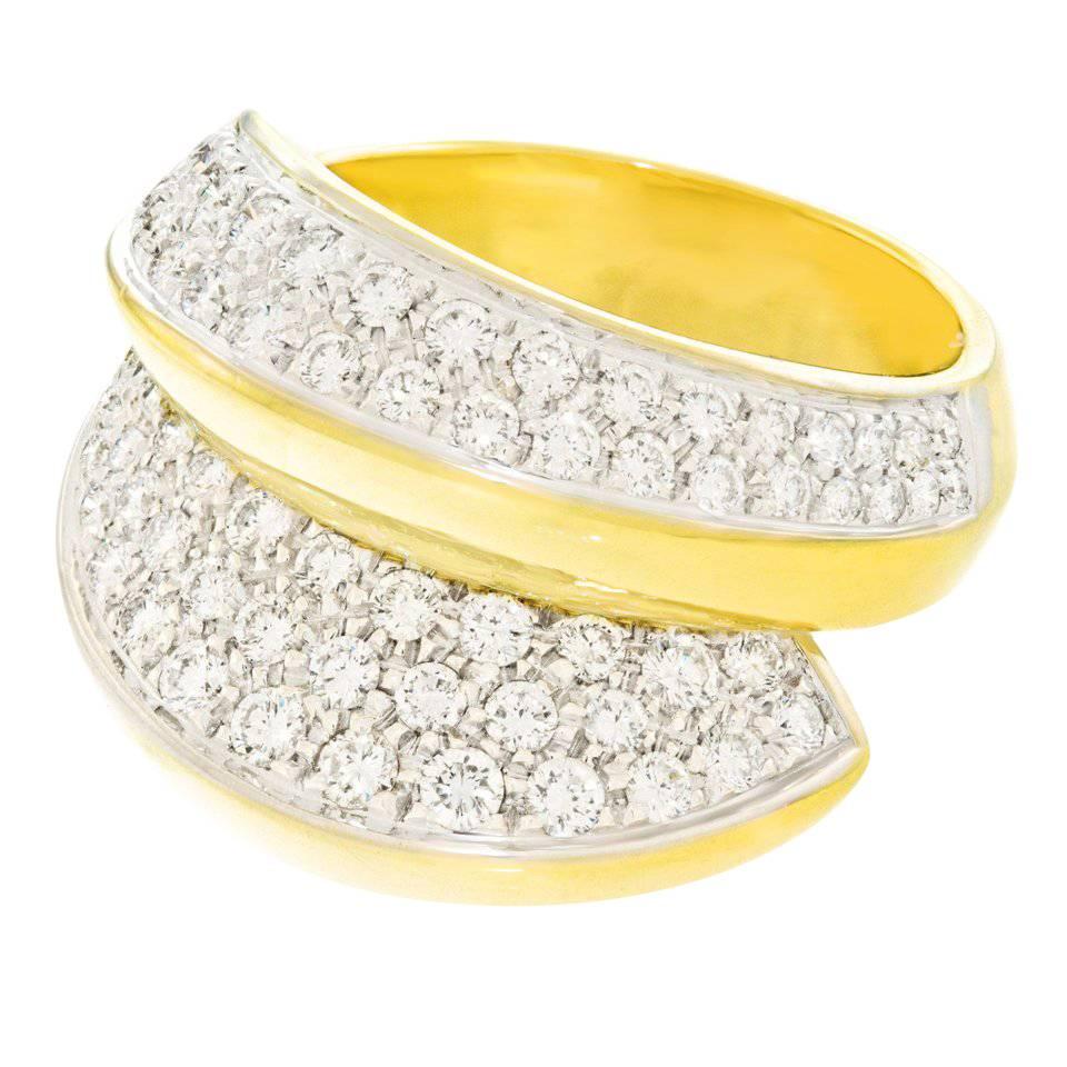 Damiani Diamond Set Gold Ring