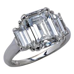 David Webb 3.95 Carat GIA Cert Diamond Platinum Ring