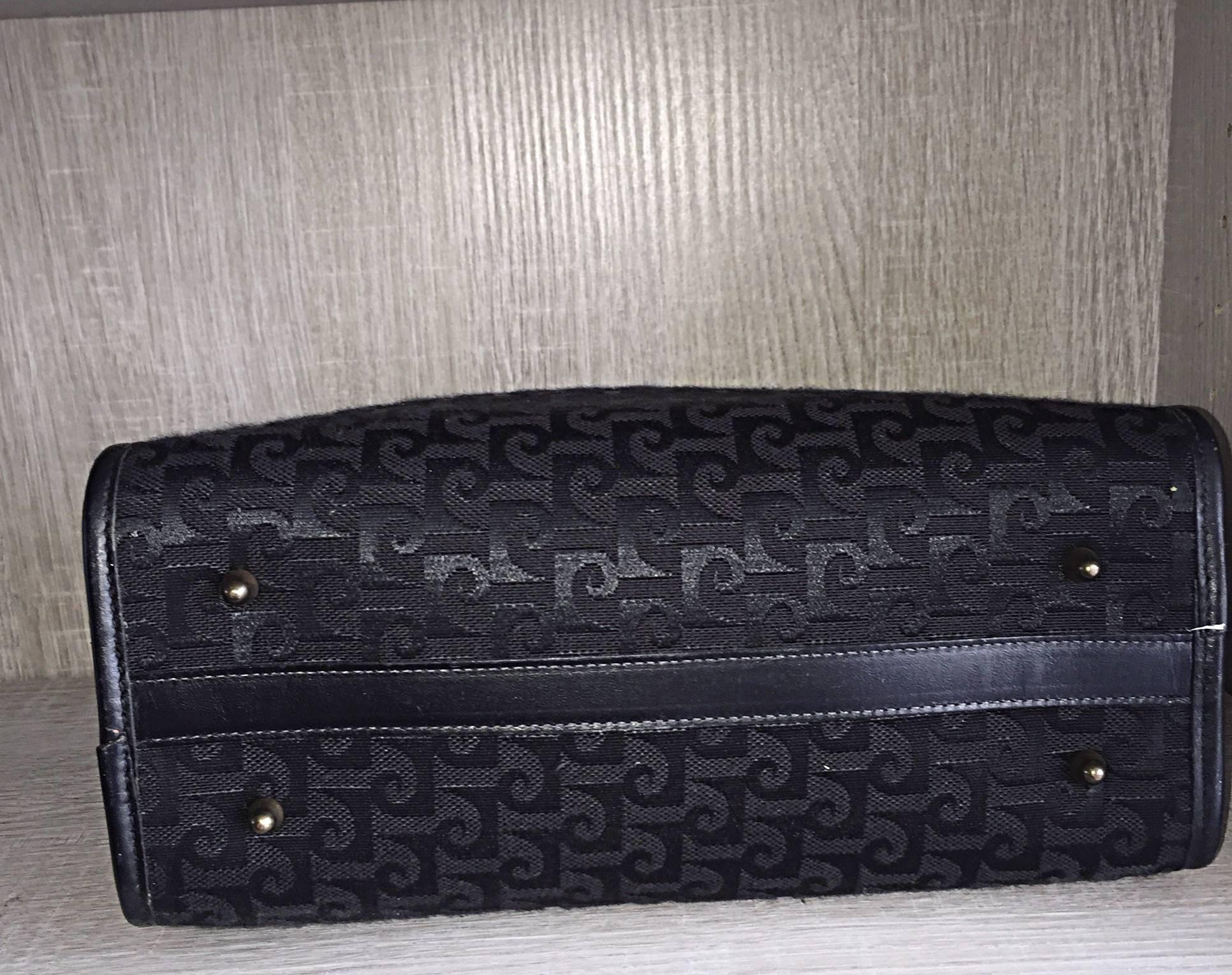 Rare Vintage Pierre Cardin Black ' Speedy ' Handbag Bag Signature Purse ...