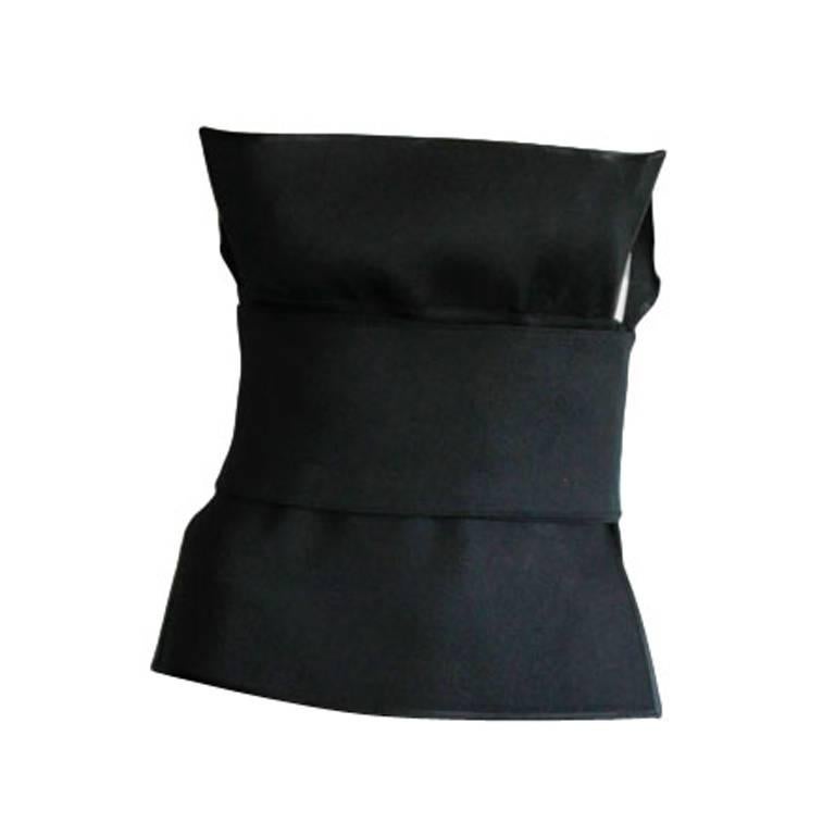 That Iconic Tom Ford YSL Rive Gauche 2001 Black Runway Bustier Top In Size 34!