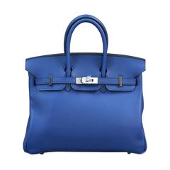 HERMES Birkin Swift sapphire blue 25' 