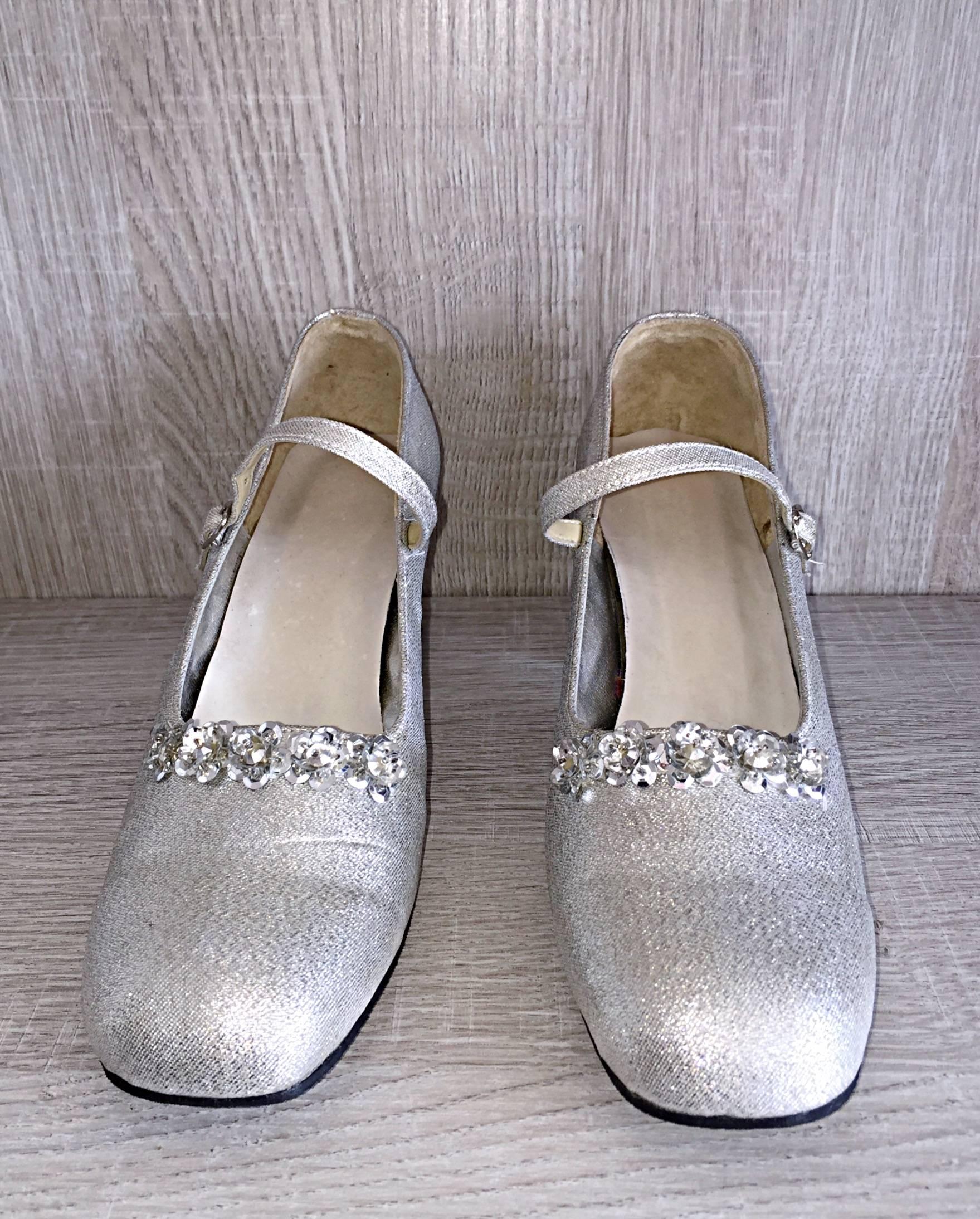 vintage silver heels