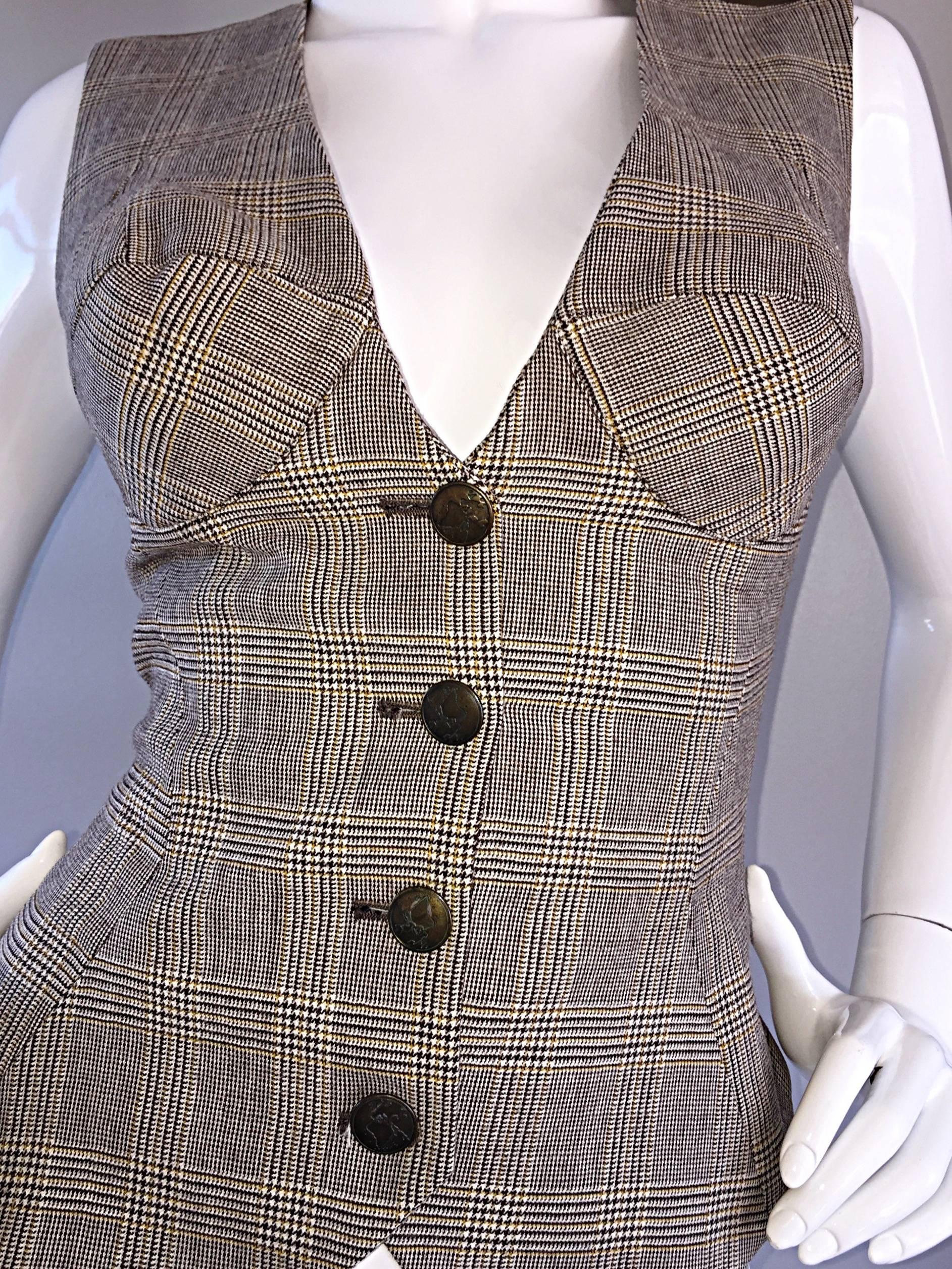 Important Vintage Byron Lars for Bergdorf Goodman ' Cone ' Waist Coat Vest Top 1