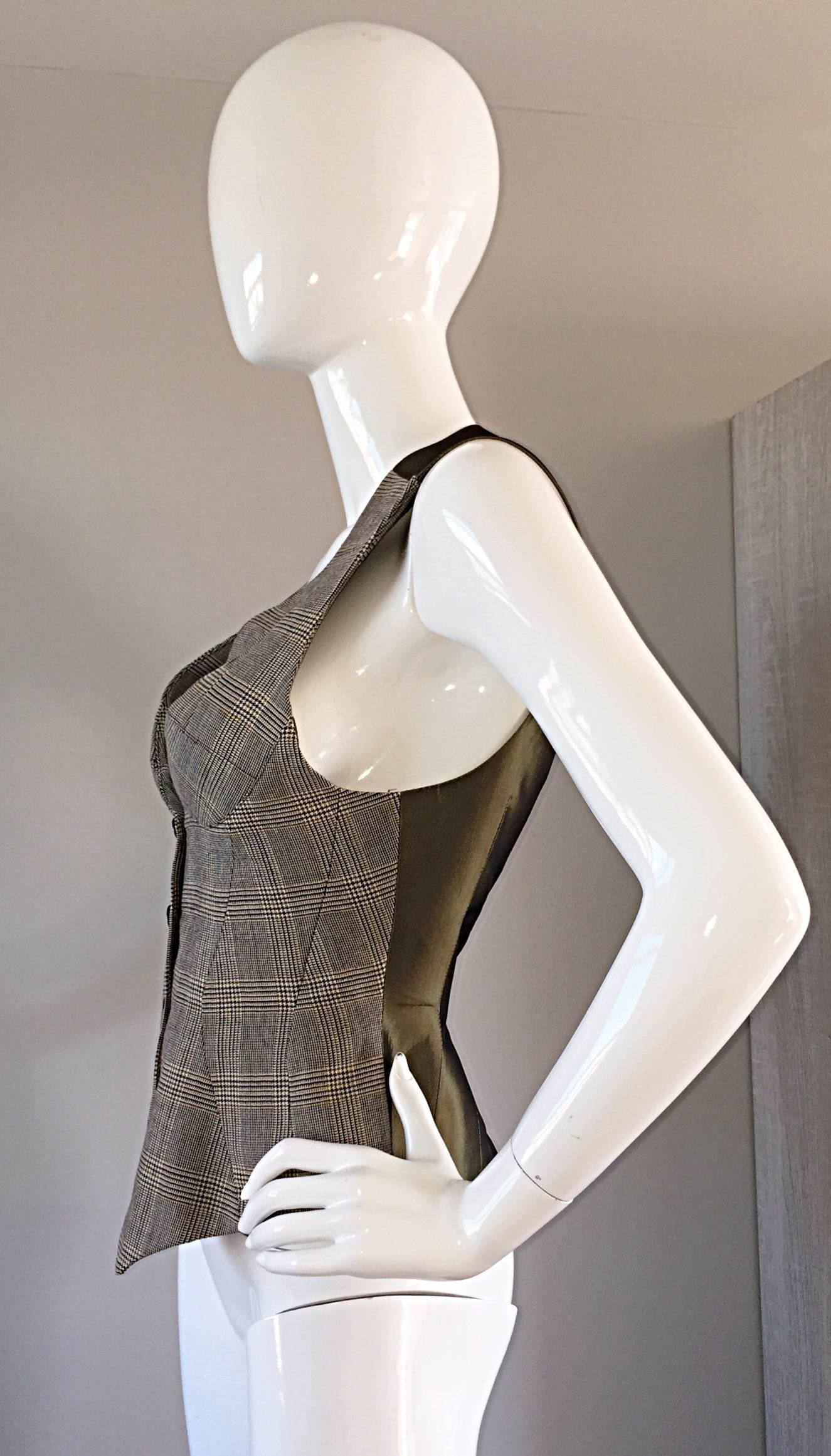 Important Vintage Byron Lars for Bergdorf Goodman ' Cone ' Waist Coat Vest Top In Excellent Condition In San Diego, CA